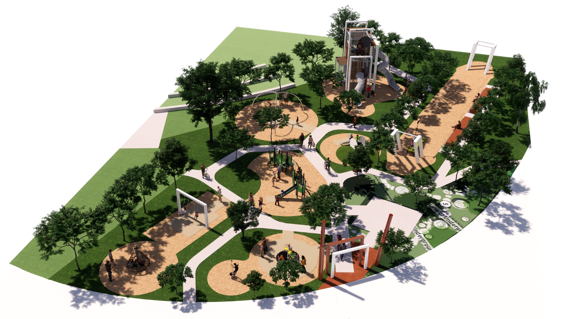 Petrie Mill Playground Design and Site Plan